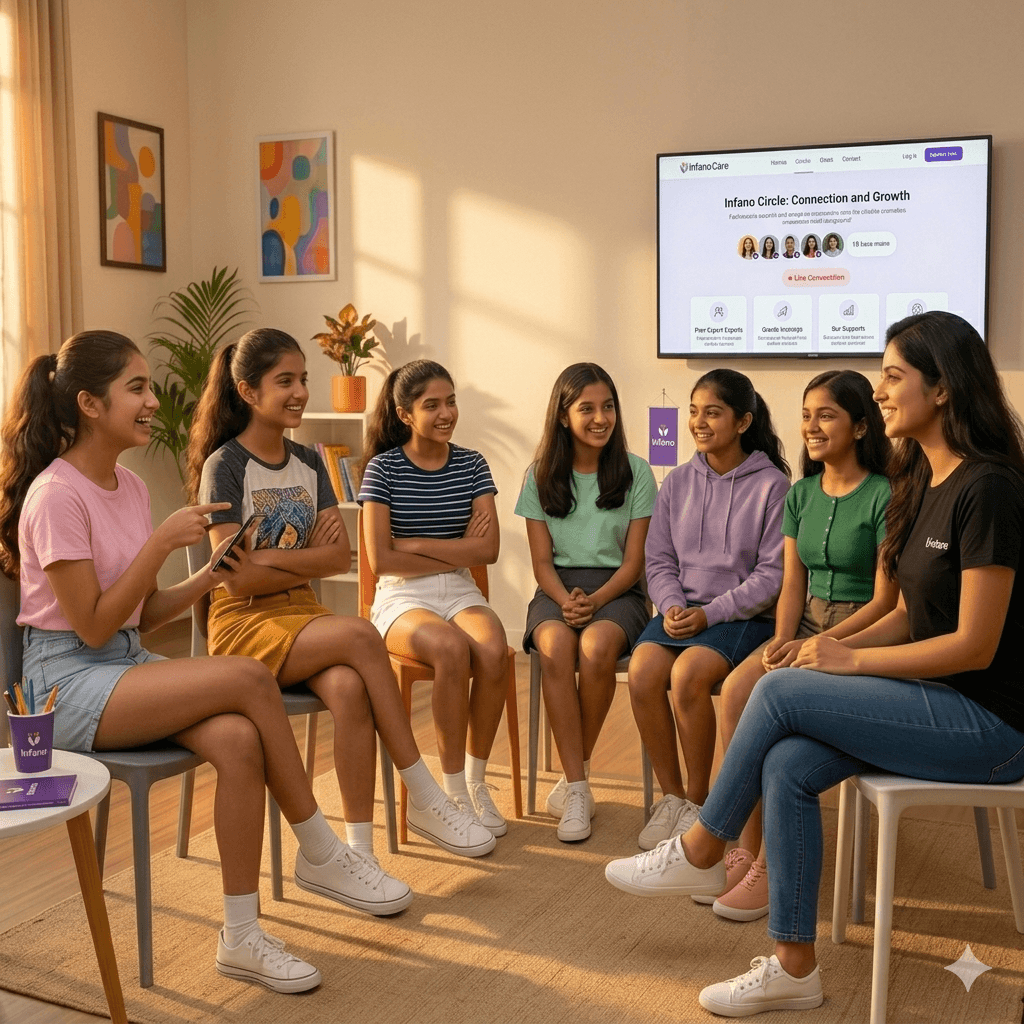 Girls sitting in a circle